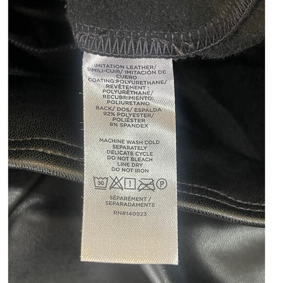 Ann Taylor LOFT Faux Leather Pull On Leggings Elastic Waist Chic Womens Medium - Picture 4 of 6